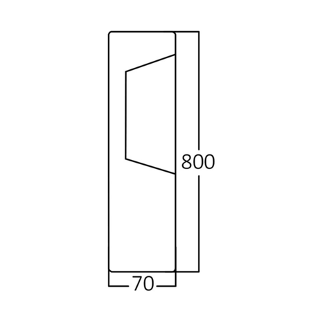 Tarus 80cm-Sokkellamp Buiten -LED Tuinverlichting - Aluminium -Waterditch IP54 -7W 3000K Warm wit licht