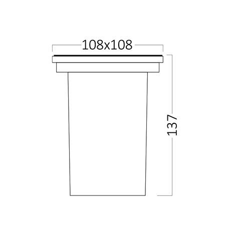 INDUS - Grondspot - Inbouw Vierkant - GU10 Fitting - Waterdicht IP67 - RVS - 108mm