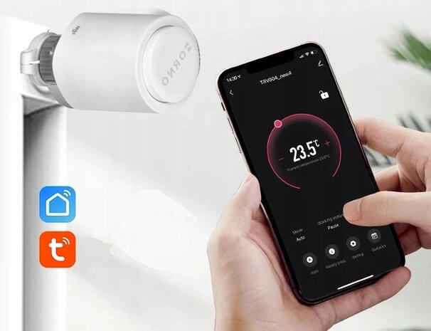 ORNO - Slimme WiFi Thermostaat Knoppen | Uitbreidingset| Slimme Radiatorknoppen | Thermostaatknoppen | Bedienen met App