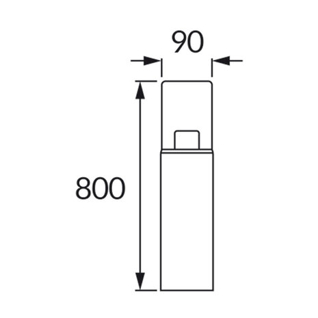 BERYL - Tuinverlichting - Staande Buitenlamp - Luxery Staandelamp - 1 X E27 Fitting - Zwart - Spiegel Glas / Kunststof - IP54 - 800mm