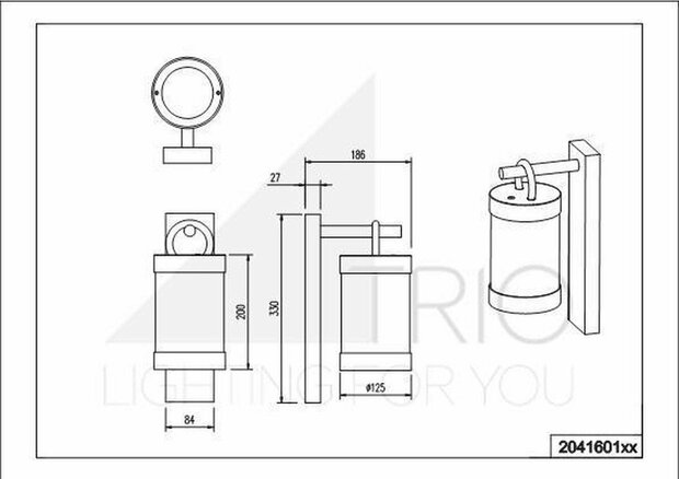 TRIO SAMBESI - Wandlamp - Roestkleur - excl. 1x E27 4W - Schemeringsensor - Buitenverlichting - IP44